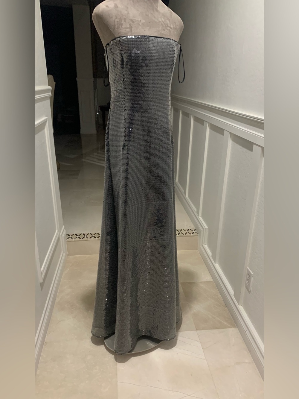 AKRIS Sequin Strapless Gown Size 6 US Retail $5,990